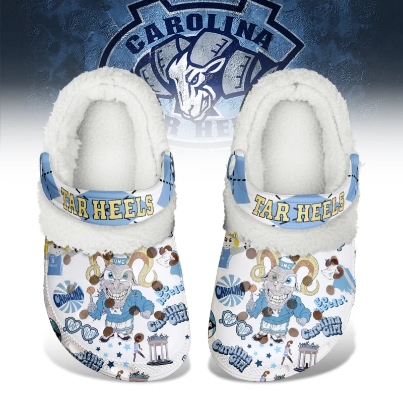 Tar Heels Carolina Sport Team Fleece-Lined Clogs 
