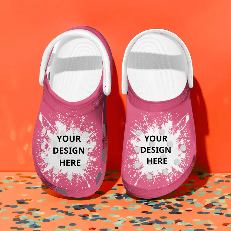 Custom Print Clogs with Paint Splatter – Personalized Shoes for Kids ...