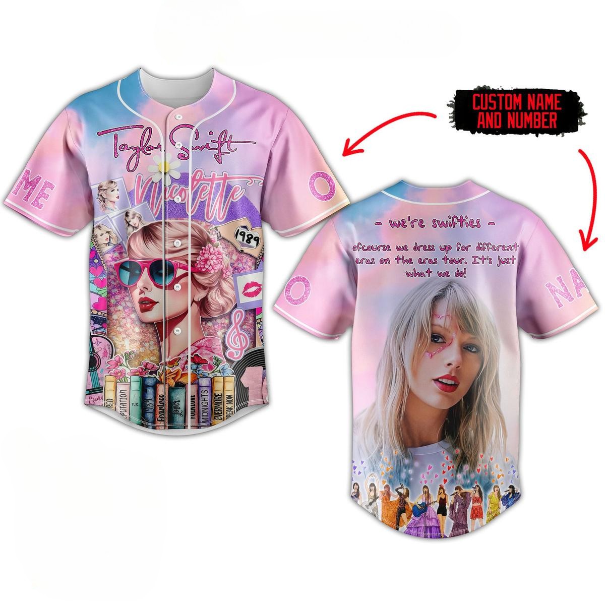 Beautiful Taylor Swift Customized Baseball Jersey For Swifties