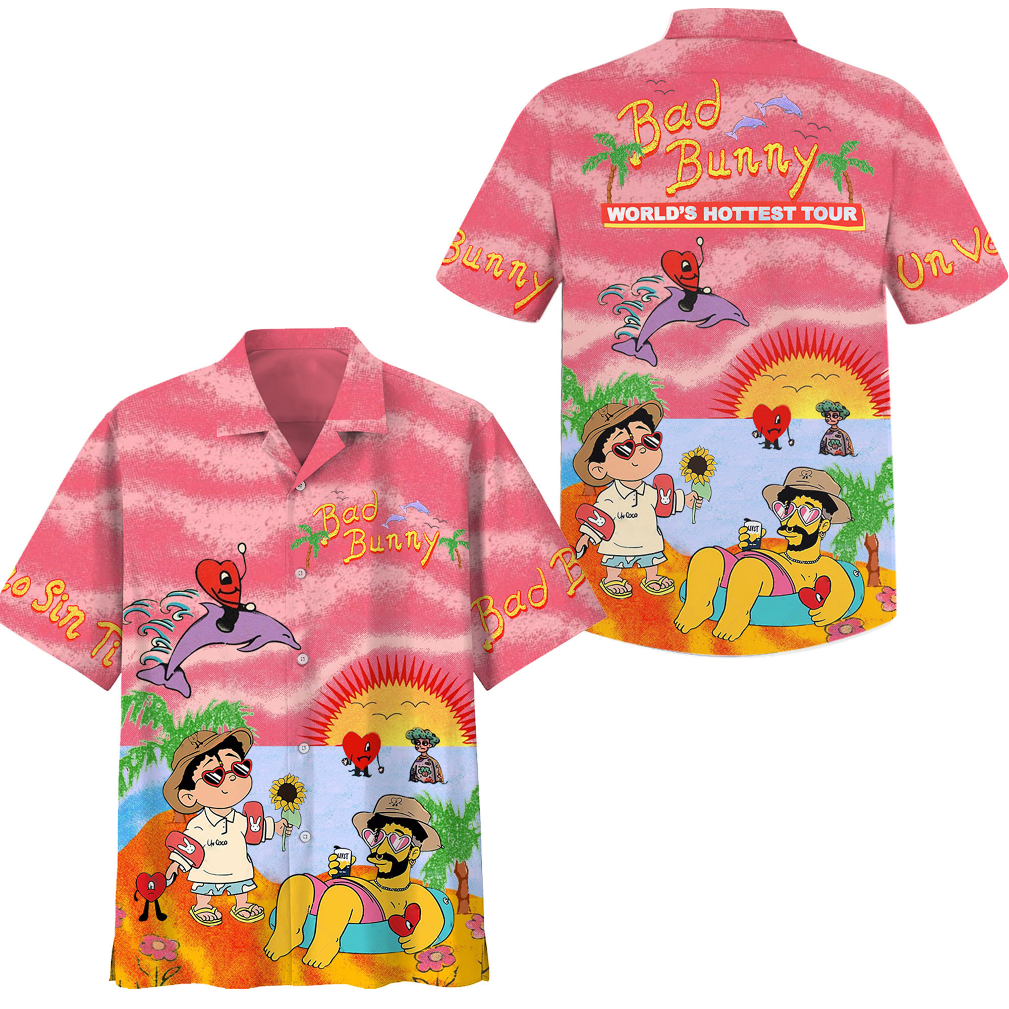 Chilling With Bad Bunny Summer Hawaiian Shirt