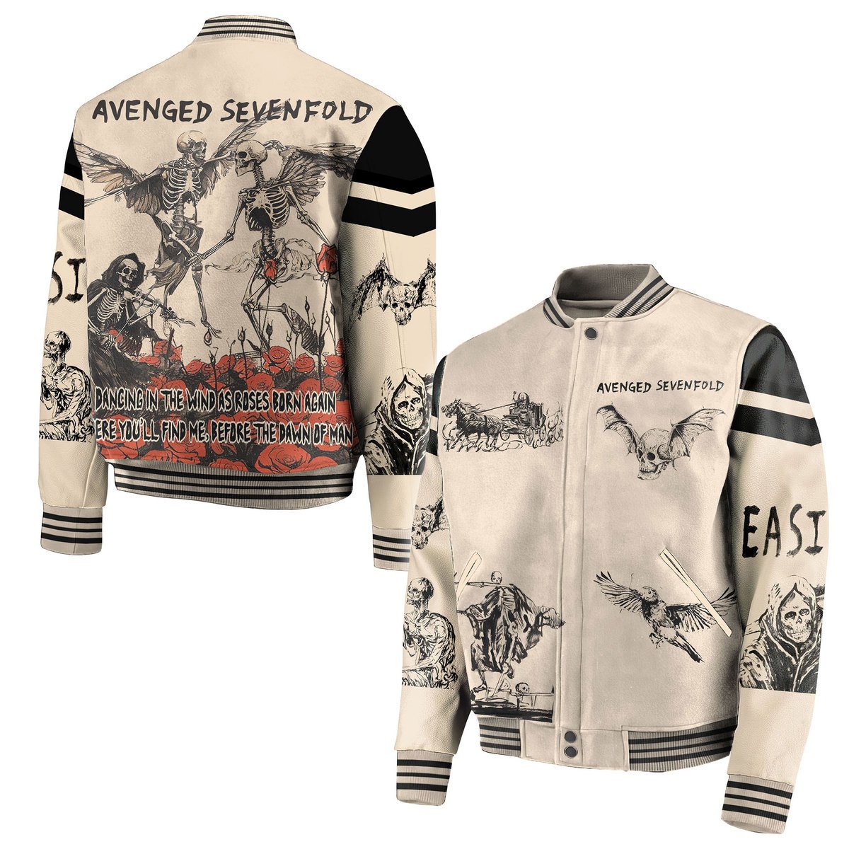 Avenged Sevenfold Dancing In The Wind Baseball Jacket