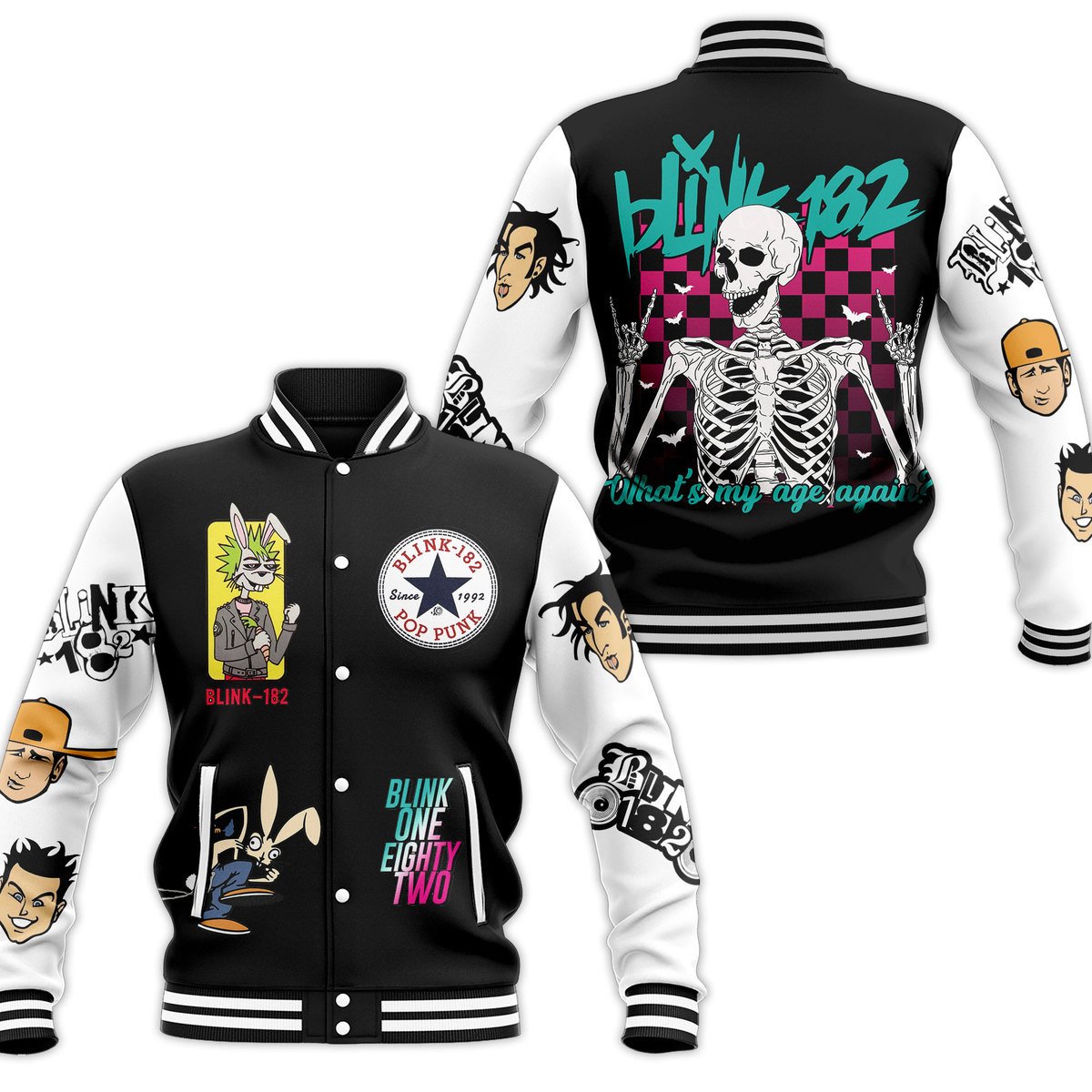 Blink-182 Swag Cool Band Baseball Jacket