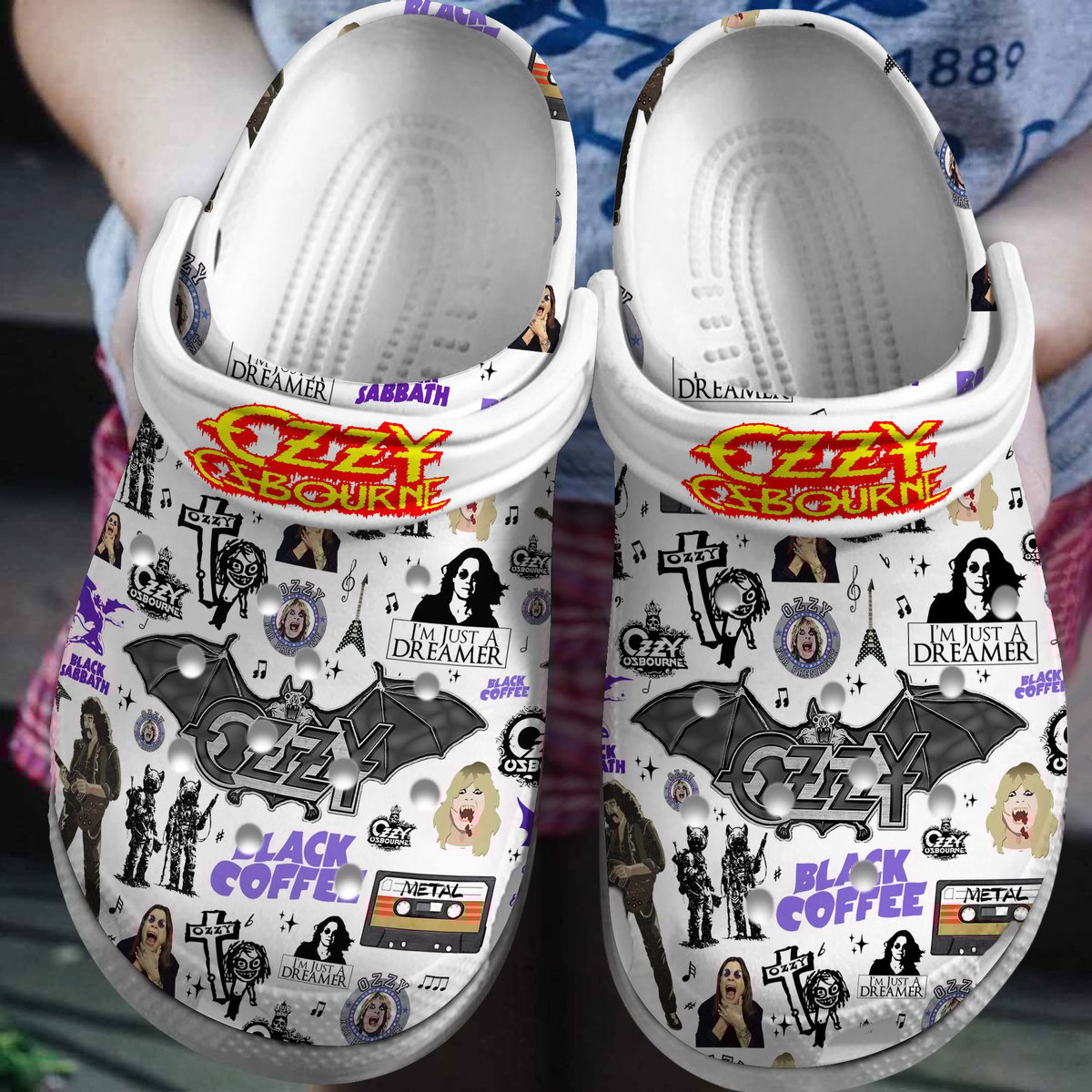 Classic Design Ozzy Osbourne Music Aritst Clogs Shoes