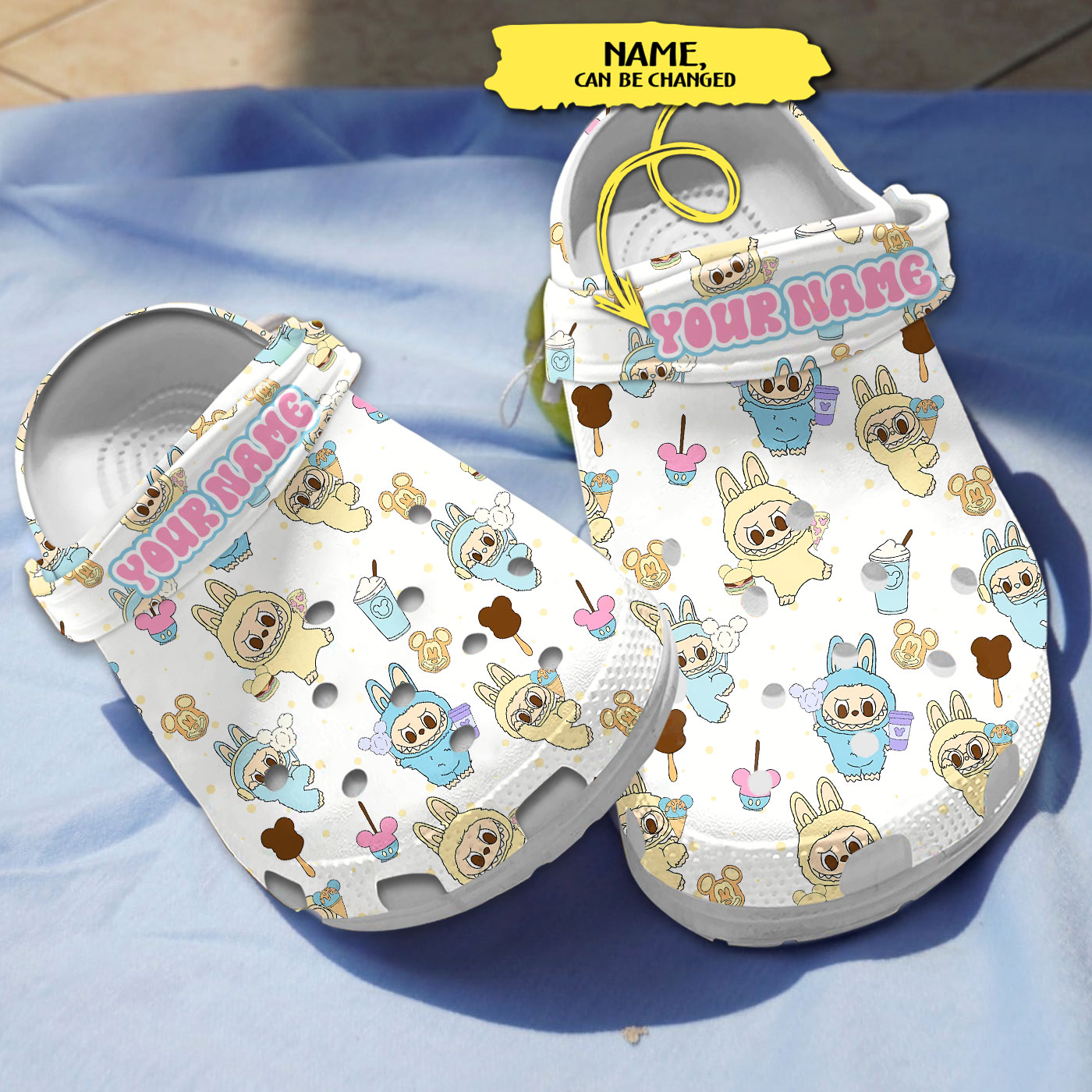 Customized Funny Labubu Doll Cute Color Clogs For Kids & Adults