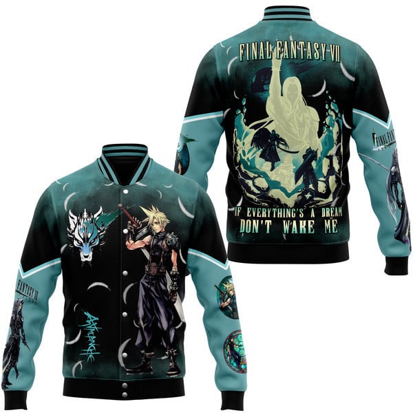 Final Fantasy VII Don't Wake Me Game Baseball Jacket