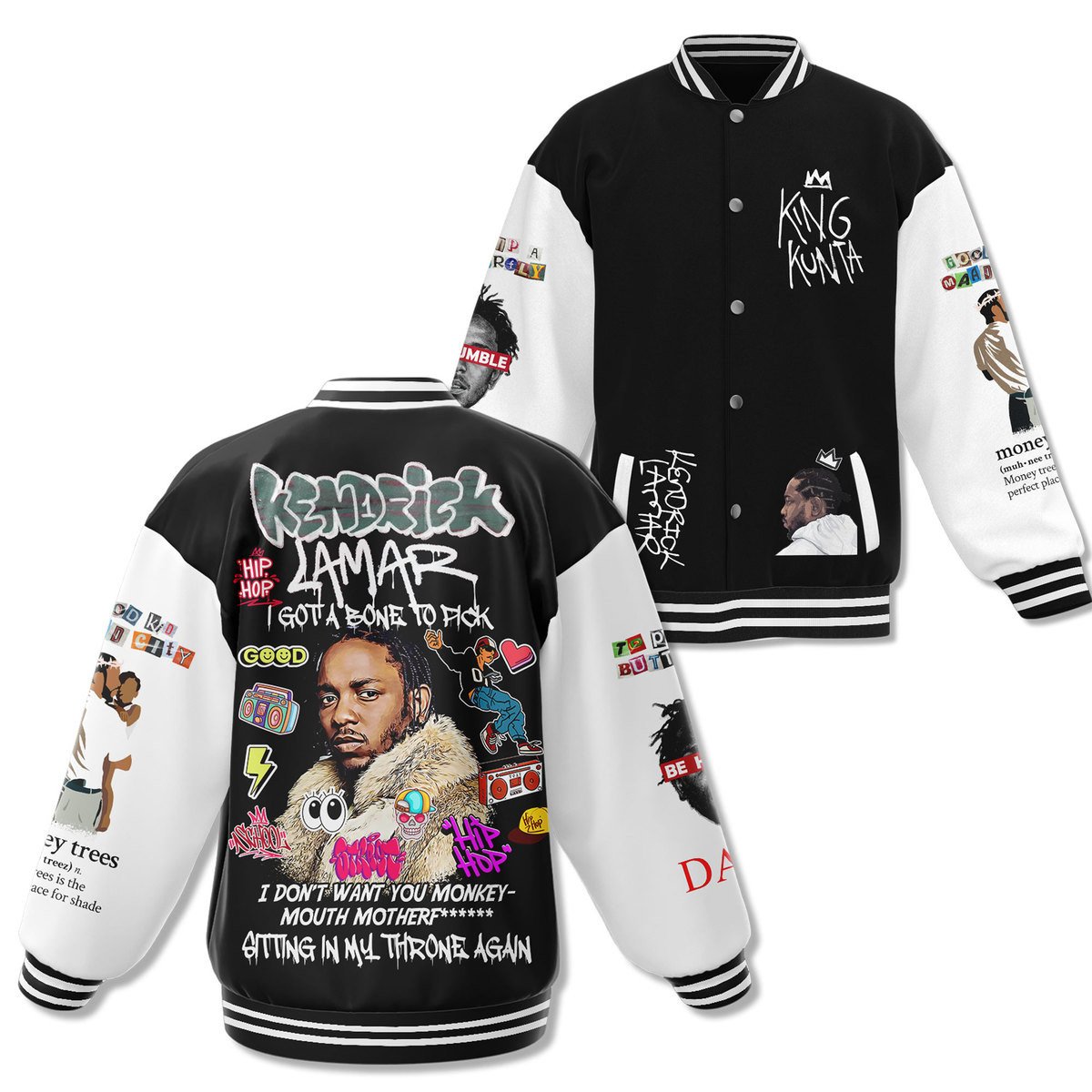 Kendrick Lamar King Kunta Cool Hip Hop Baseball Jacket