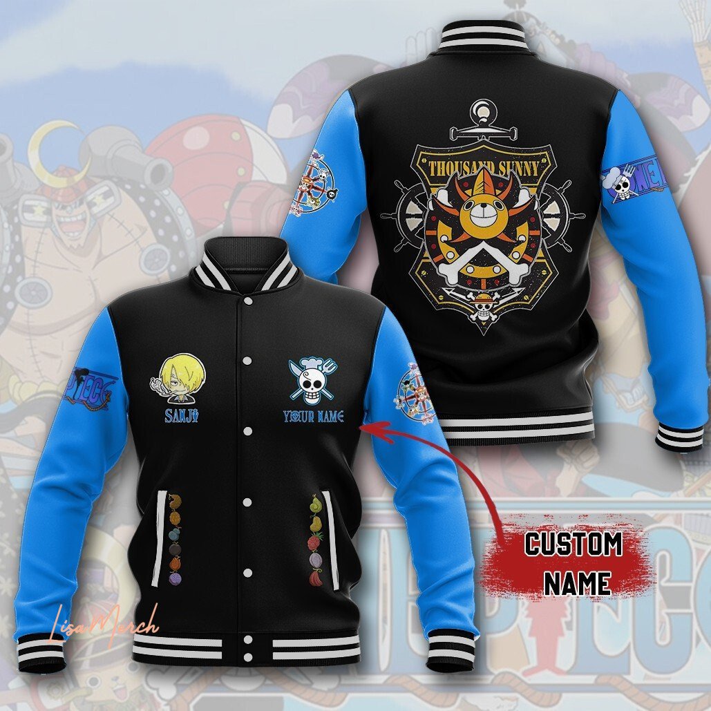 Personalized Sanji Cool One Piece Anime Baseball Jacket