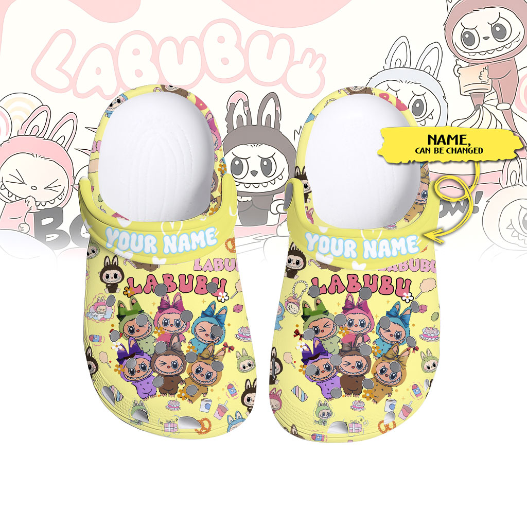 Soft & Lightweight Labubu Monster Yellow Clogs Slippers 