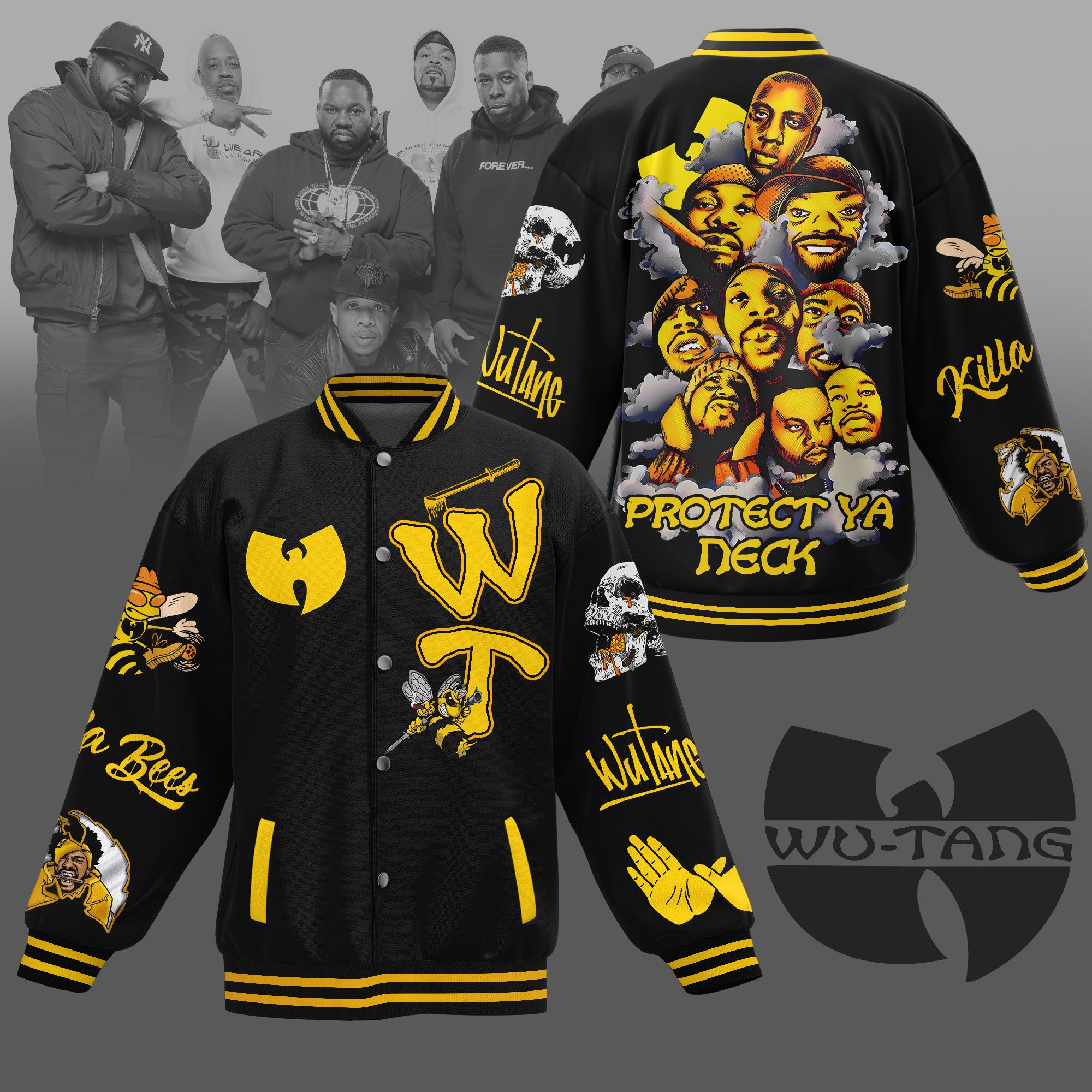 The Wu-Tang Classy Funny Design Baseball Jacket
