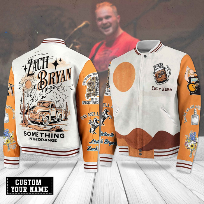 Zach Bryan Something In The Orange Customized Baseball Jacket
