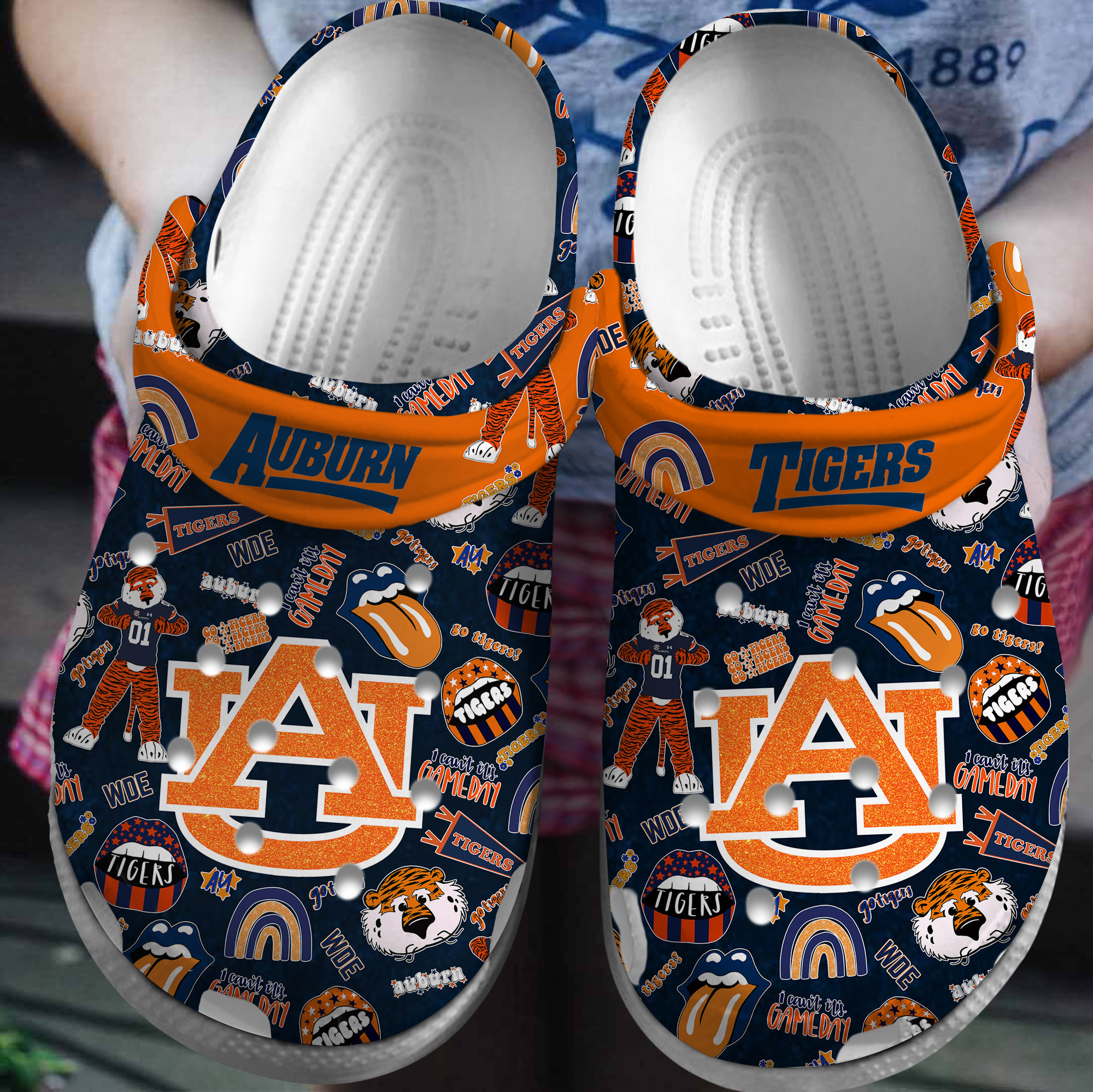 Auburn Tigers NCAA Creative Sport Clogs, For Kids And Adults