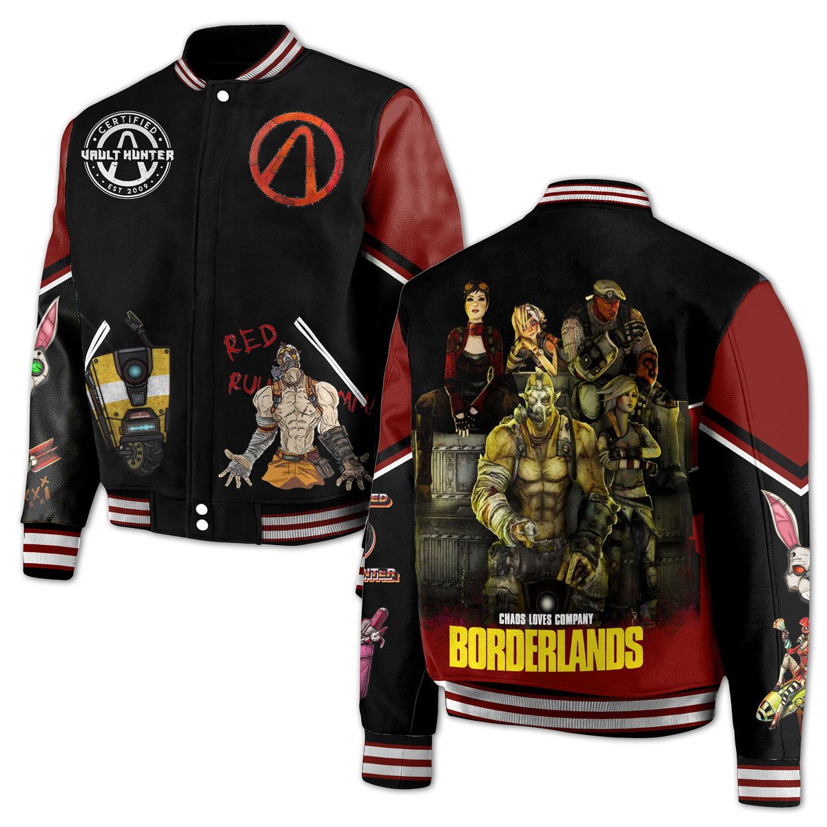 Chaos Loves Company Borderlands Baseball Jacket