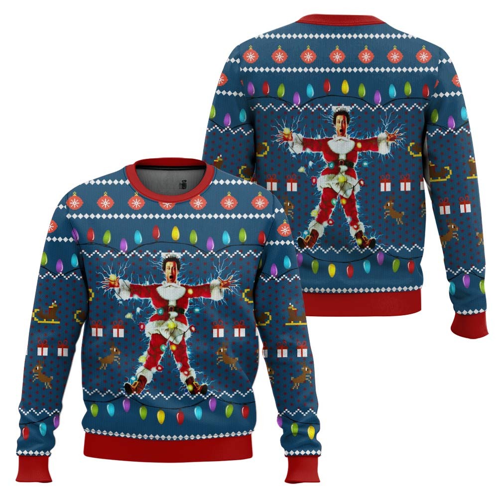 Classic National Lampoon's Design Blue 3D All Over Printed Ugly Sweater