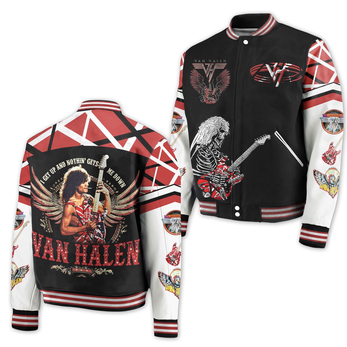 Classy Eddie Van Halen Music Star Baseball Jacket