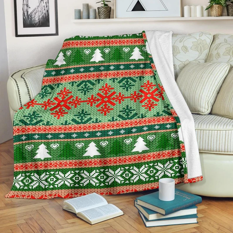 Cozy & Lightweight Christmas Sweater Pattern Winter Fleece Blanket