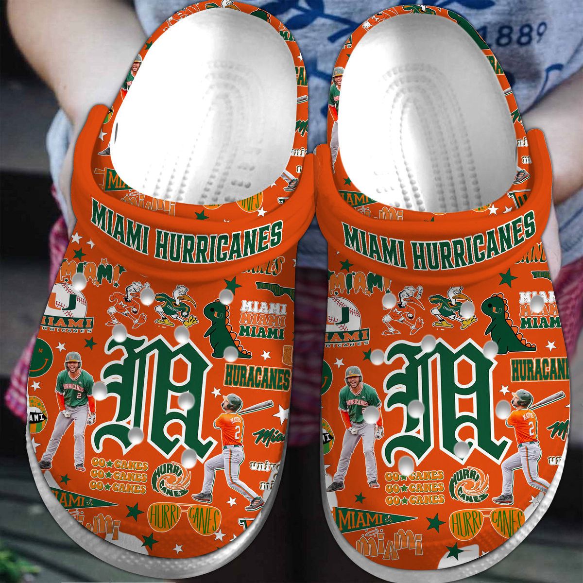 Creative Cute Miami Hurricanes NCAA Orange Clogs Fast Hsipping Worldwide