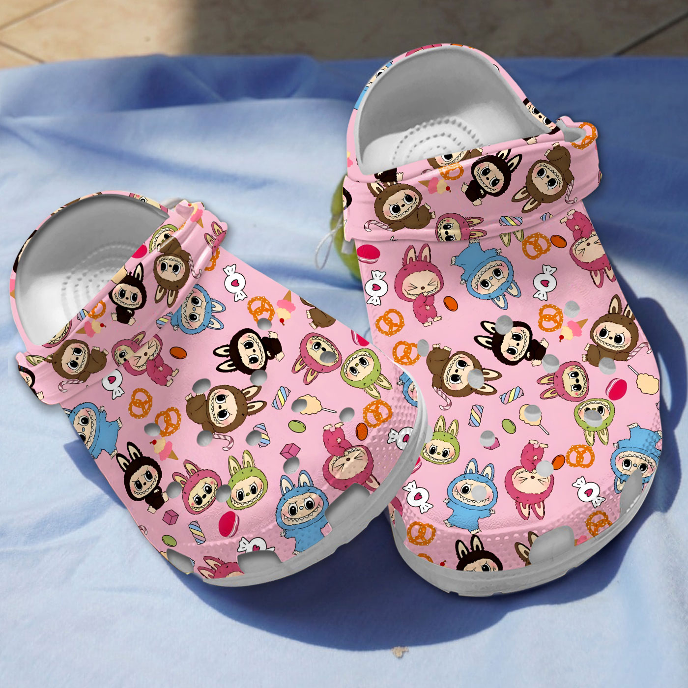 Cute Labubu Monsters And Sweets All-over Printed Clogs 
