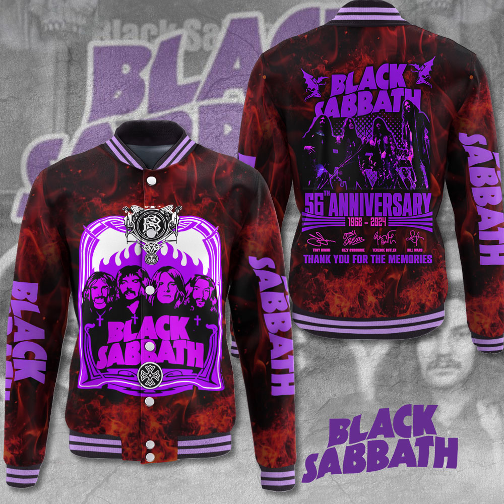Fashionable Design Black Sabbath Music Band Baseball Jacket