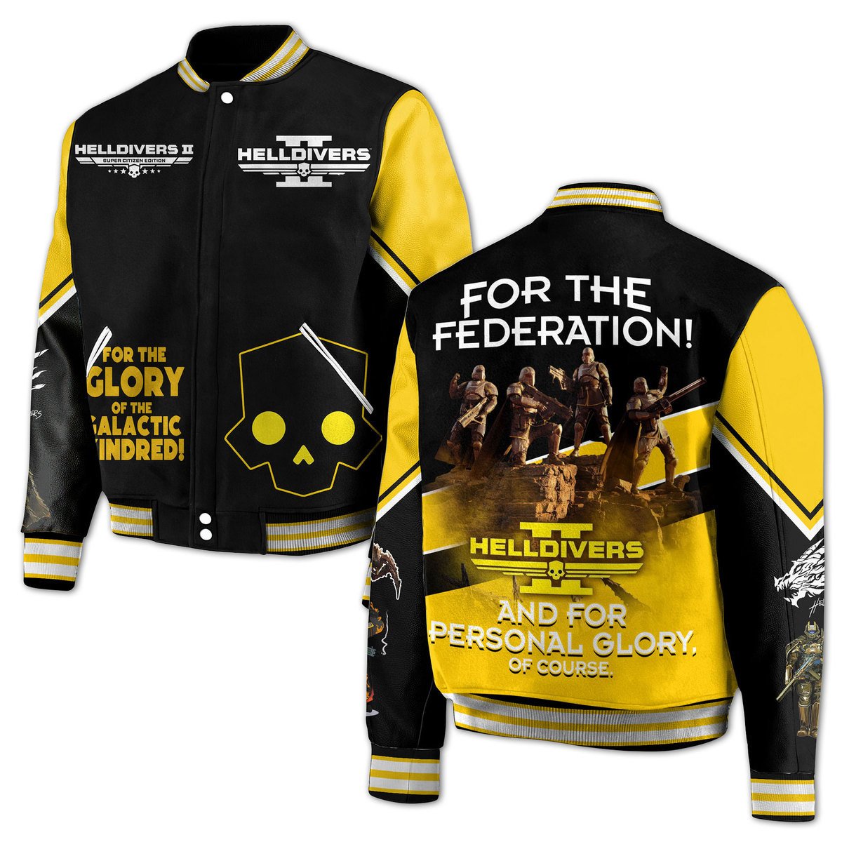 Helldivers For The Federation Cool Baseball Jacket