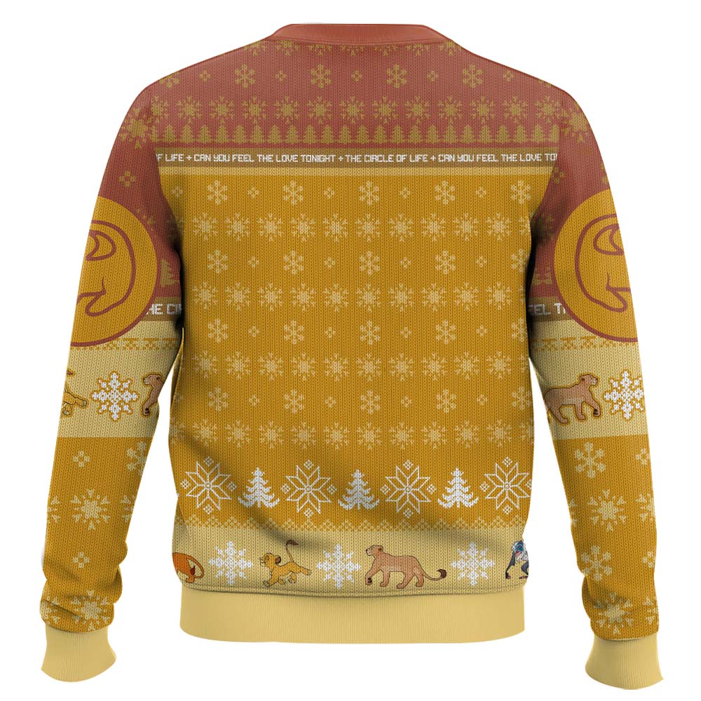 Hi Christmas Simba The Lion King Disney Cartoon 3D All Over Printed Ugly Sweater