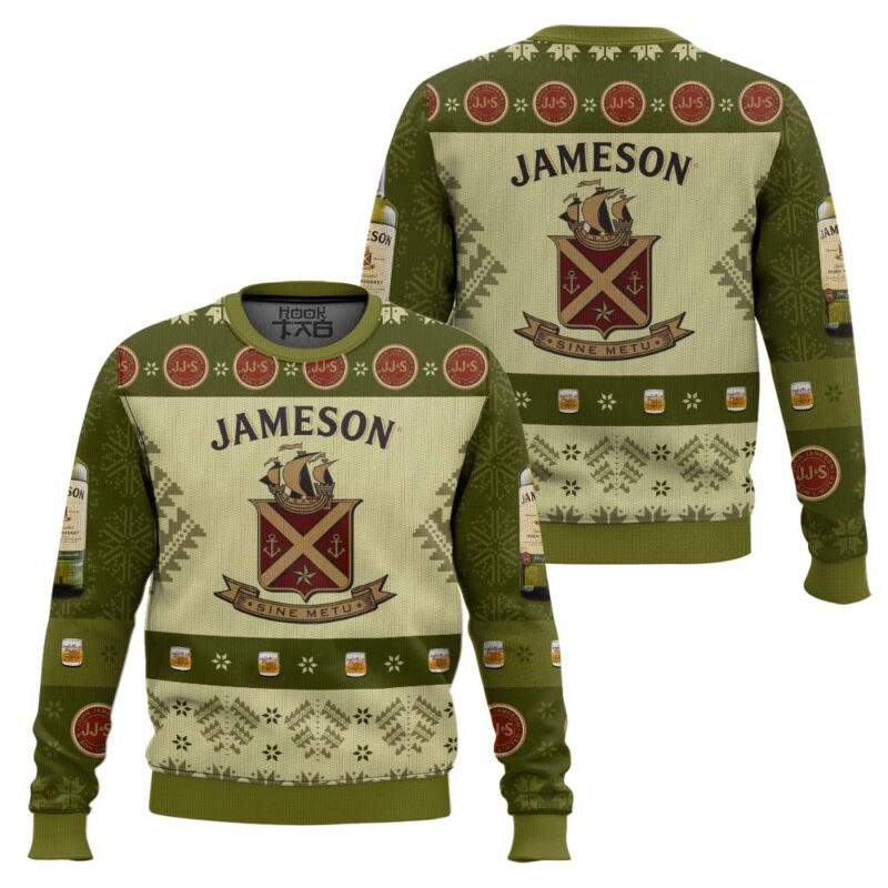 Jameson Irish Whiskey All-Over Printed Ugly Sweater