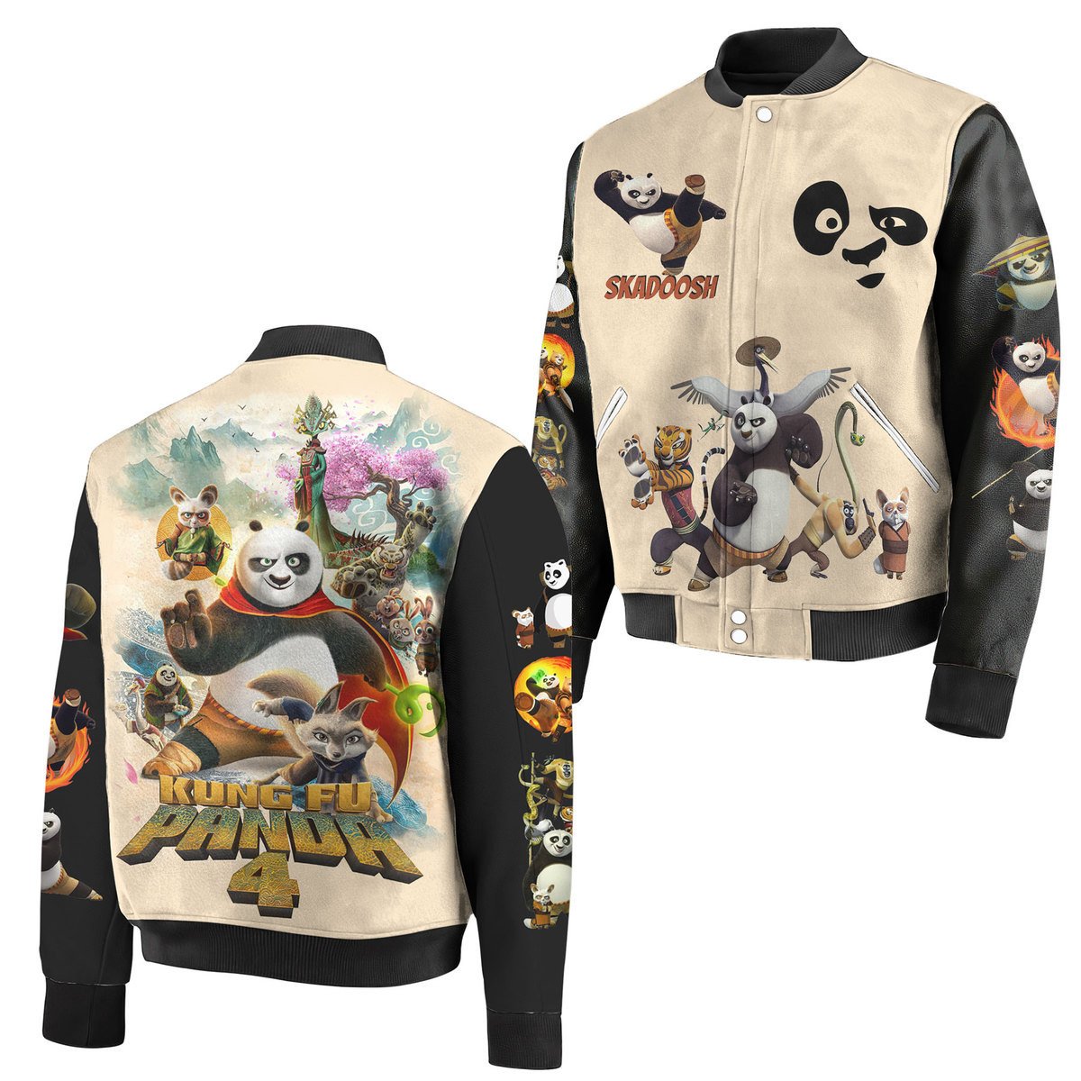 Kung Fu Panda 4 Skadoosh Cool Baseball Jacket