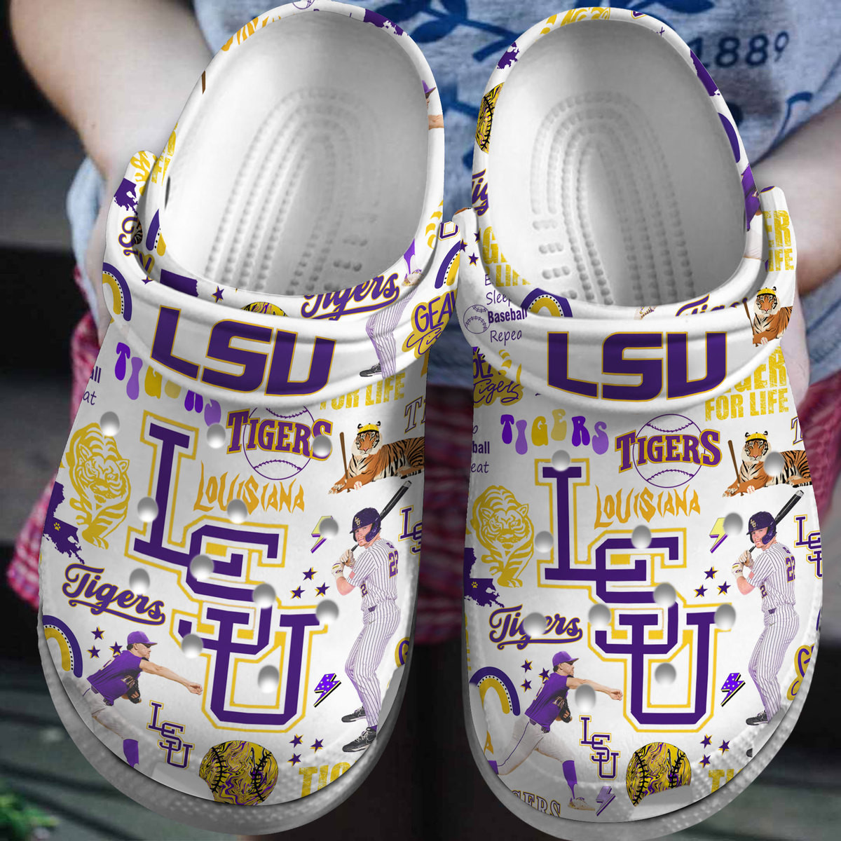 LSU Geaux Tigers Soft NCAA Sport Clogs For Fans