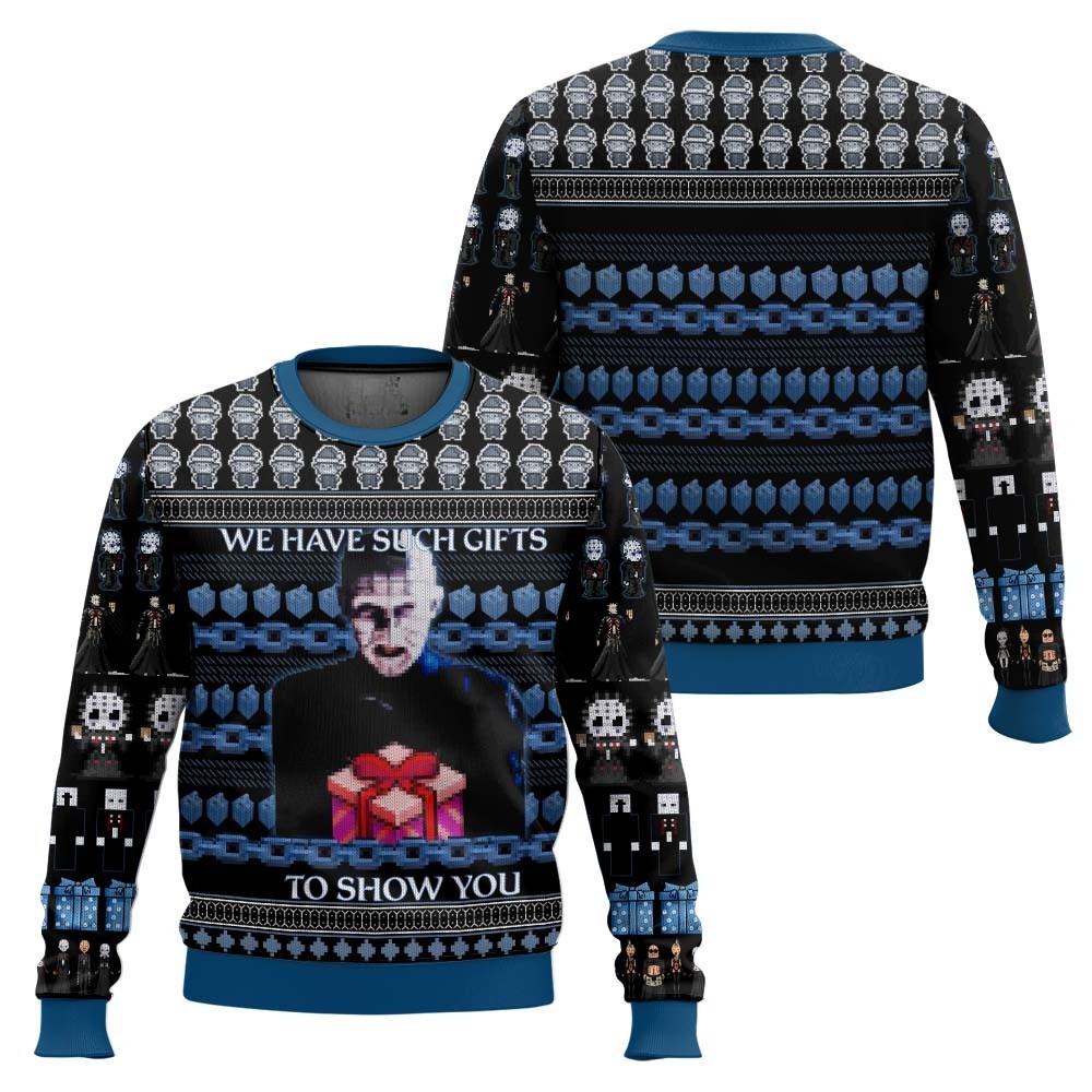 Pinhead Hellraiser We Have Such Gifts To Show You Halloween 3D All Over Printed Ugly Sweater