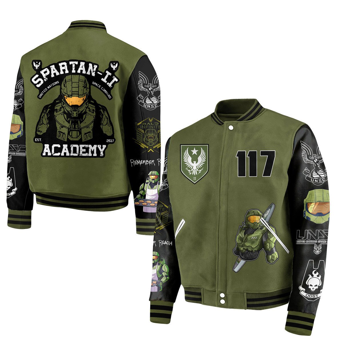 Spartan-II Academy Halo Cool Baseball Jacket