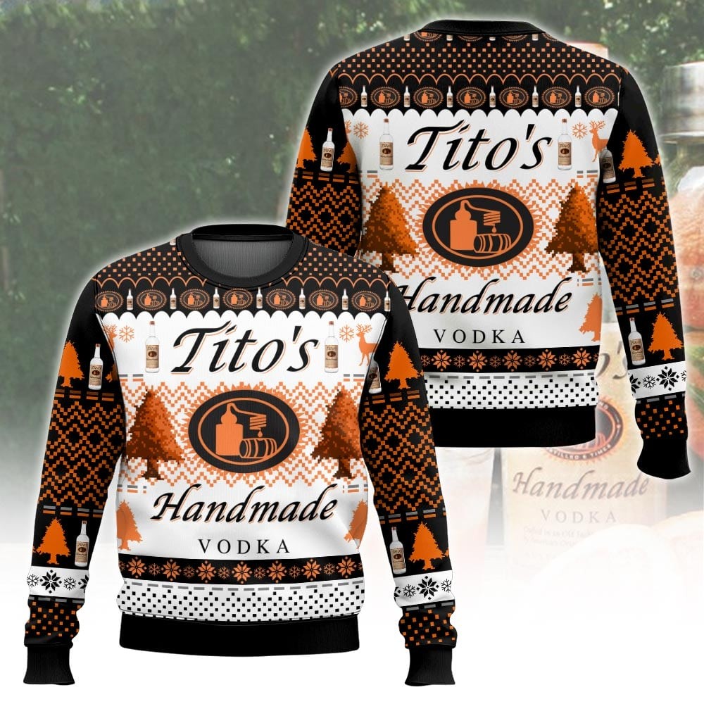 Tito's Handmade Vodka Unique 3D All Over Printed Ugly Sweater