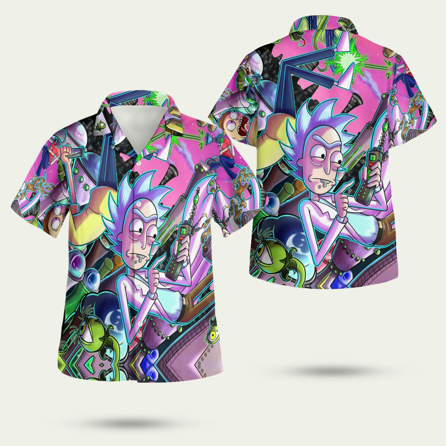 Unique Cool Rick & Morty Weird Cartoon Hawaiian Shirt