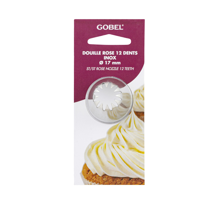 Gobel Stainless Steel Pastry Fluted Rose Filling Tip GLRO17C | Louis ...