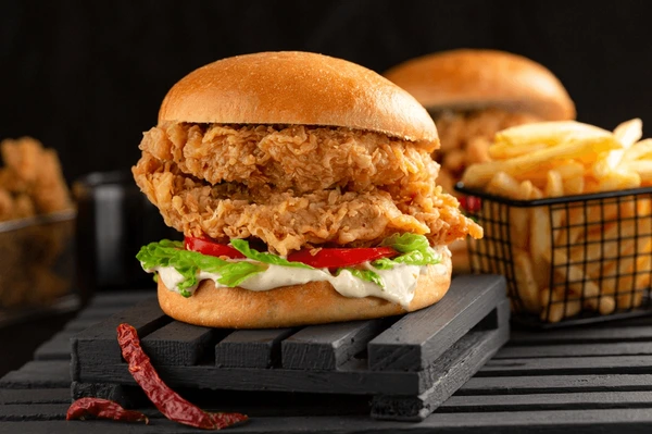 Large Chicken Burger with Fries