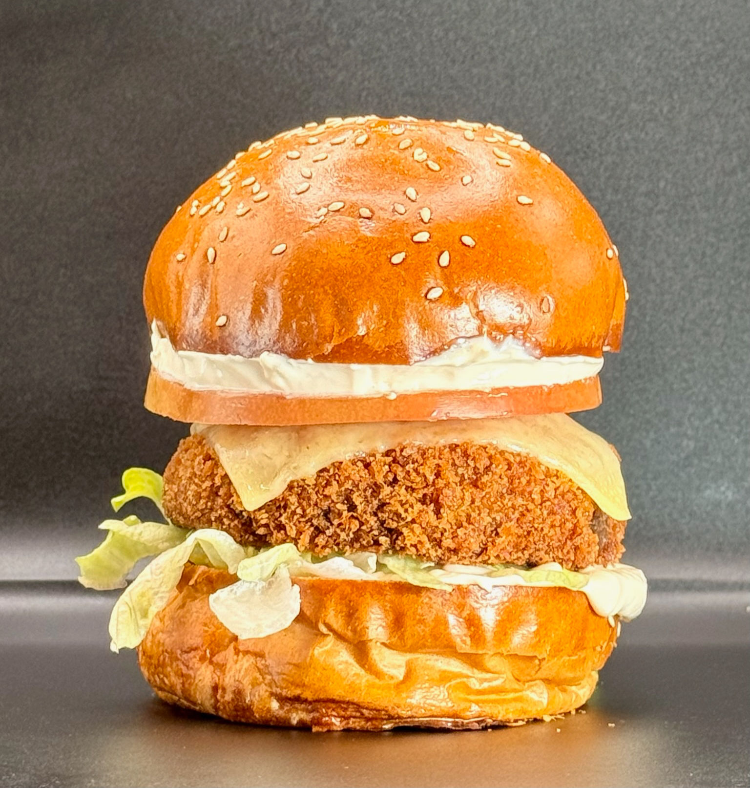 Large Double Chicken Burger + Cheese Burger