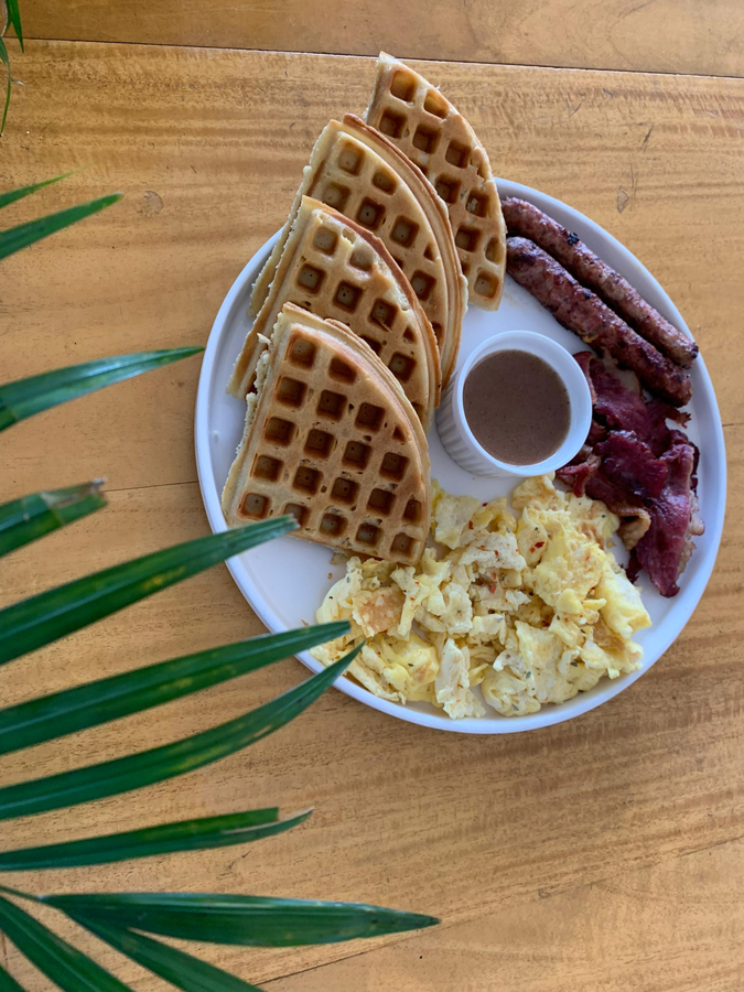 Breakfast Waffles Plate