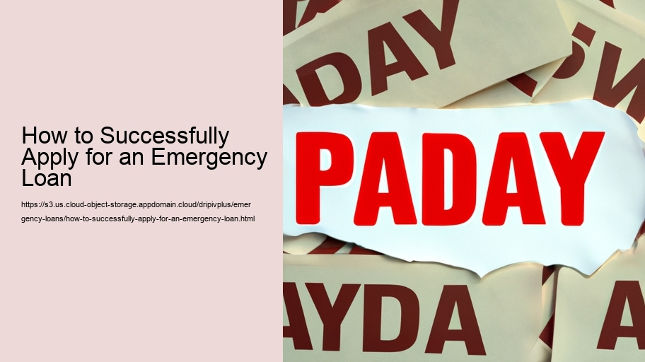 How to Successfully Apply for an Emergency Loan