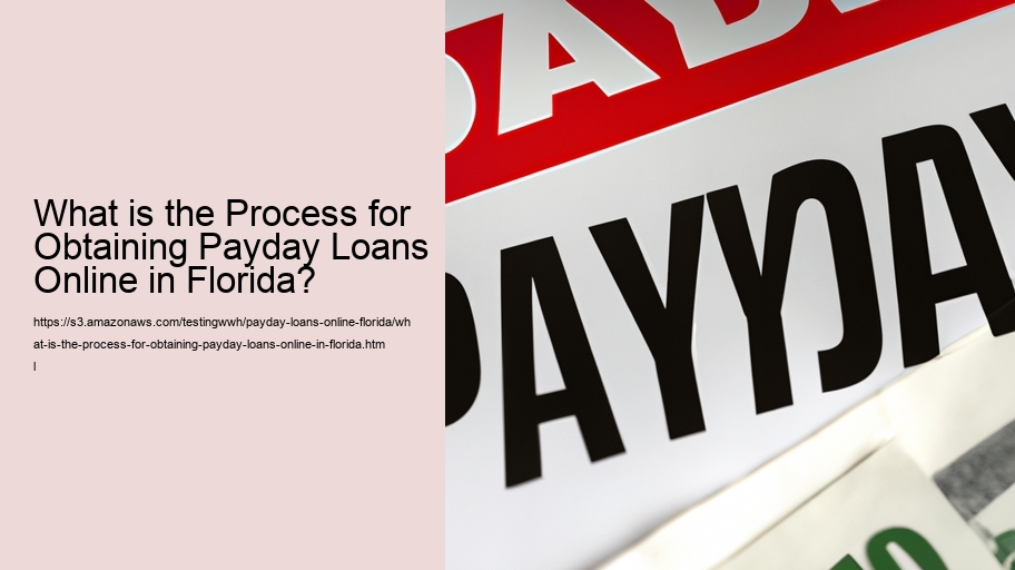 What is the Process for Obtaining Payday Loans Online in Florida?  What is the Process for Obtaining Payday Loans Online in Florida?