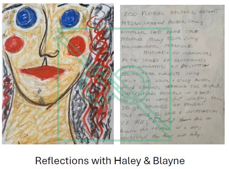 Reflections with Haley & Blayne by Chris Scheuer — Oil Pastel