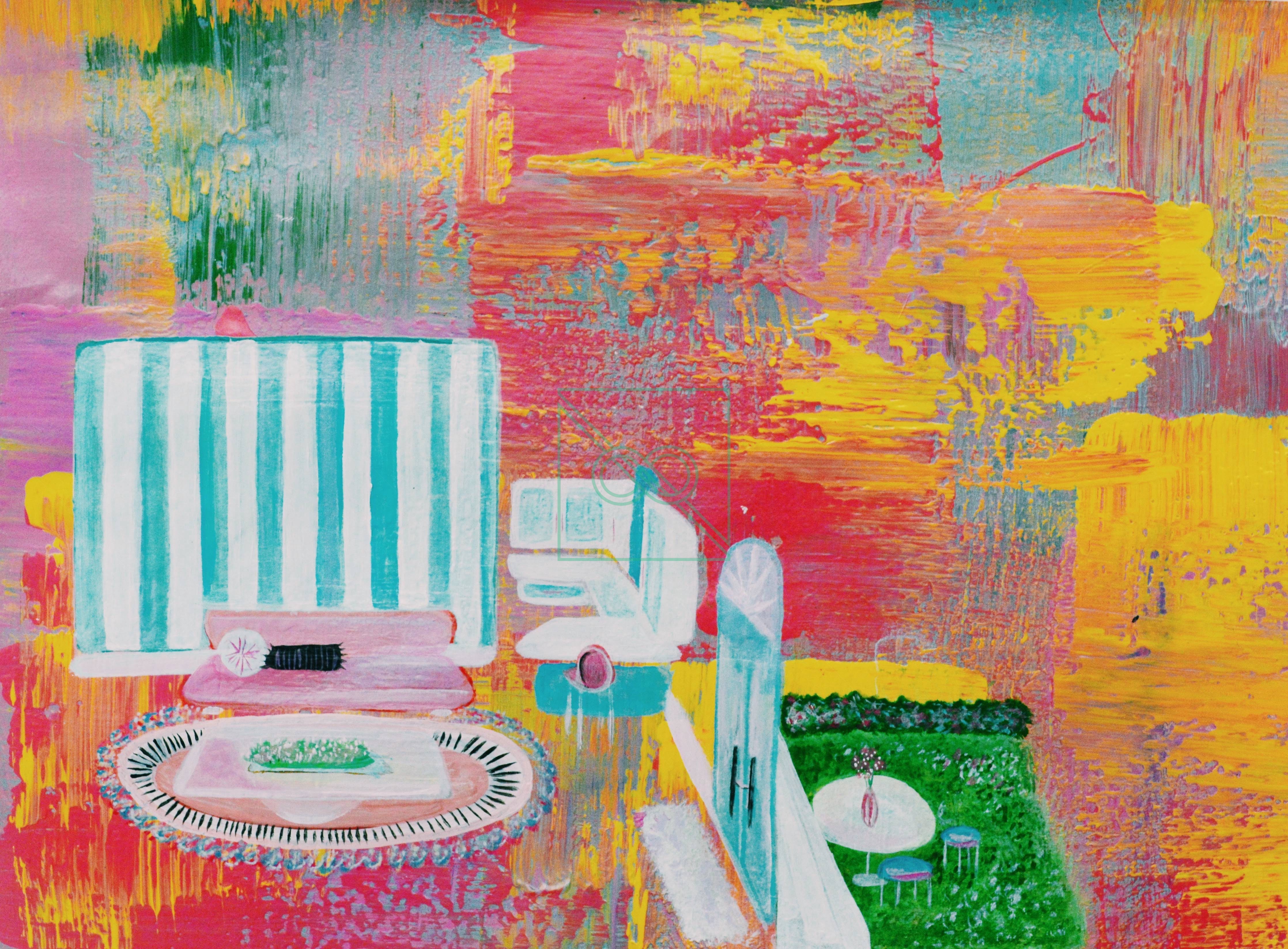 Funky Flat by Ash Townsend — Latex and acrylic on paper