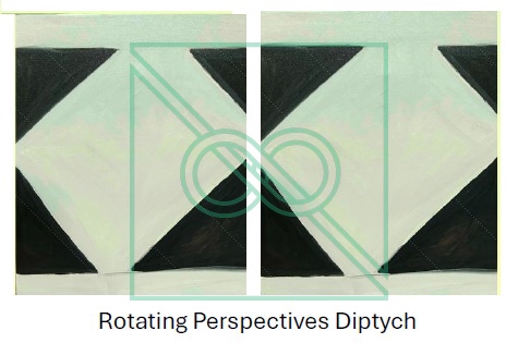 Rotating Perspectives Diptych by Chris Scheuer — Oil