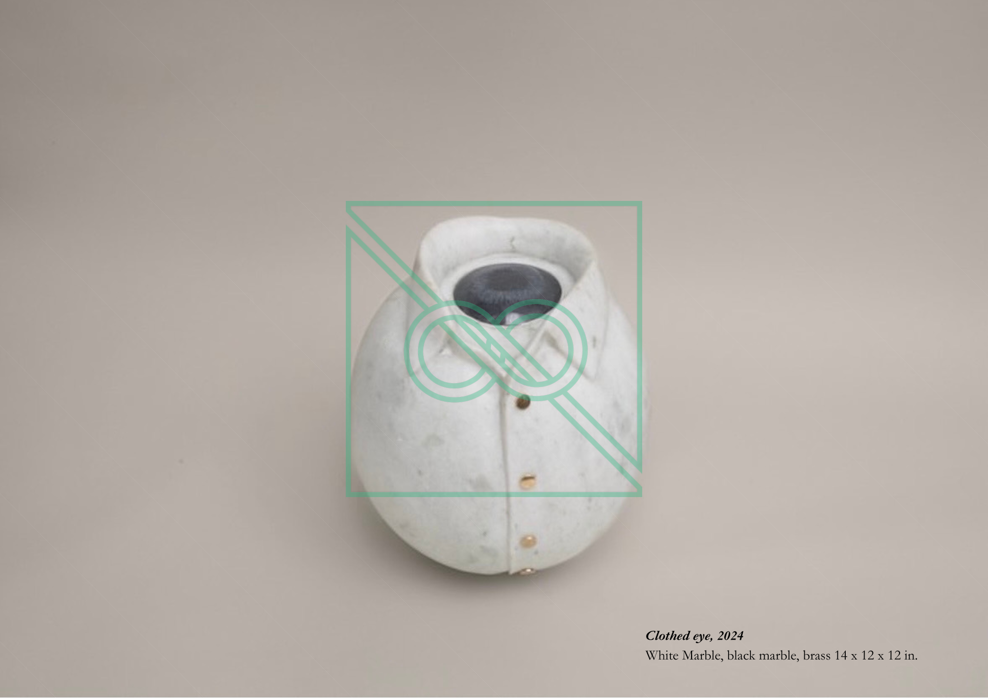 Clothed Eye by Invisible Punch — White marble, black marble, brass