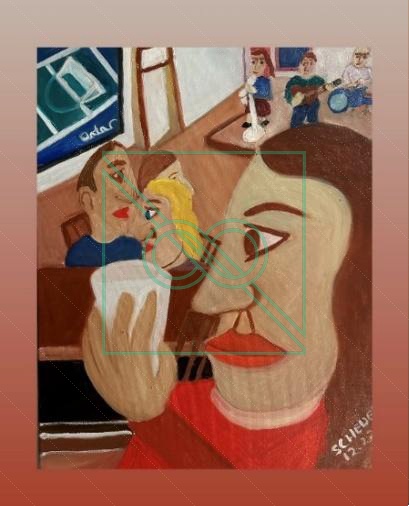 Combo at The Social Club by Chris Scheuer — Oil