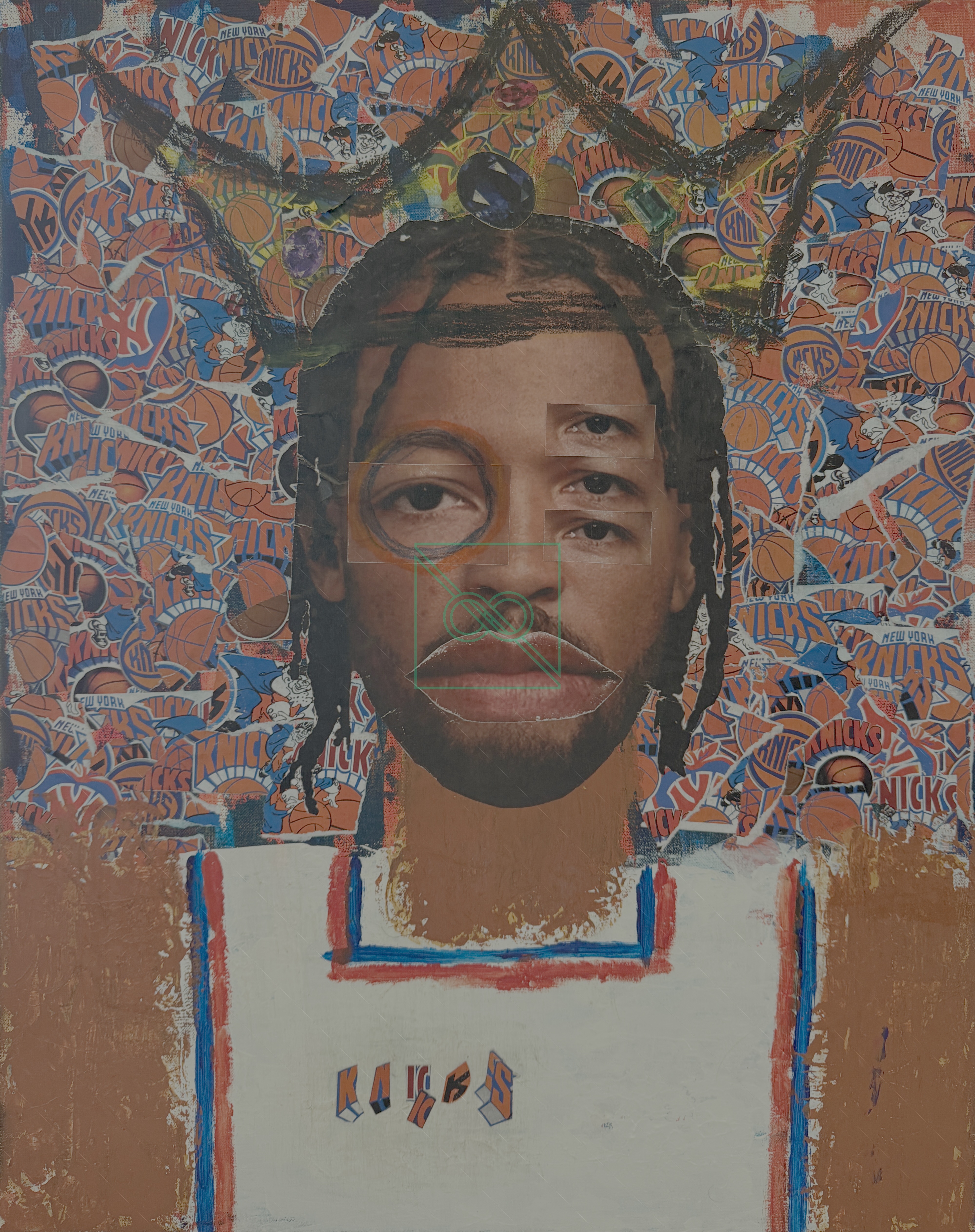 King of New York by SACHSY — Mixed Media (Acrylic, Oil Pastel, Wheatpaste)