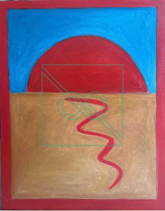 Red Horizon Rising by Chris Scheuer — Oil