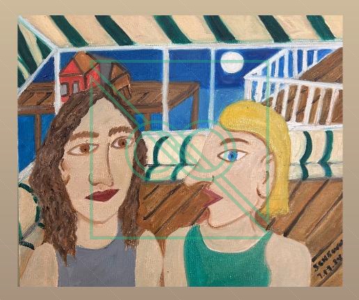 Ariana & Cora at the Cape by Chris Scheuer — Oil
