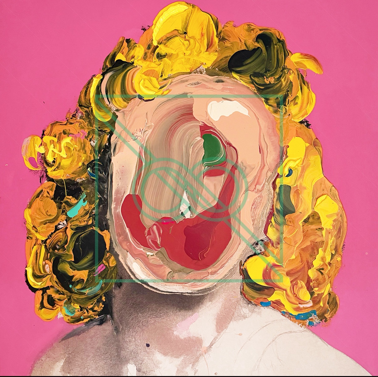 Perfume and Static Sighs by Anthony Rondinone — acrylic on canvas and mixed medium