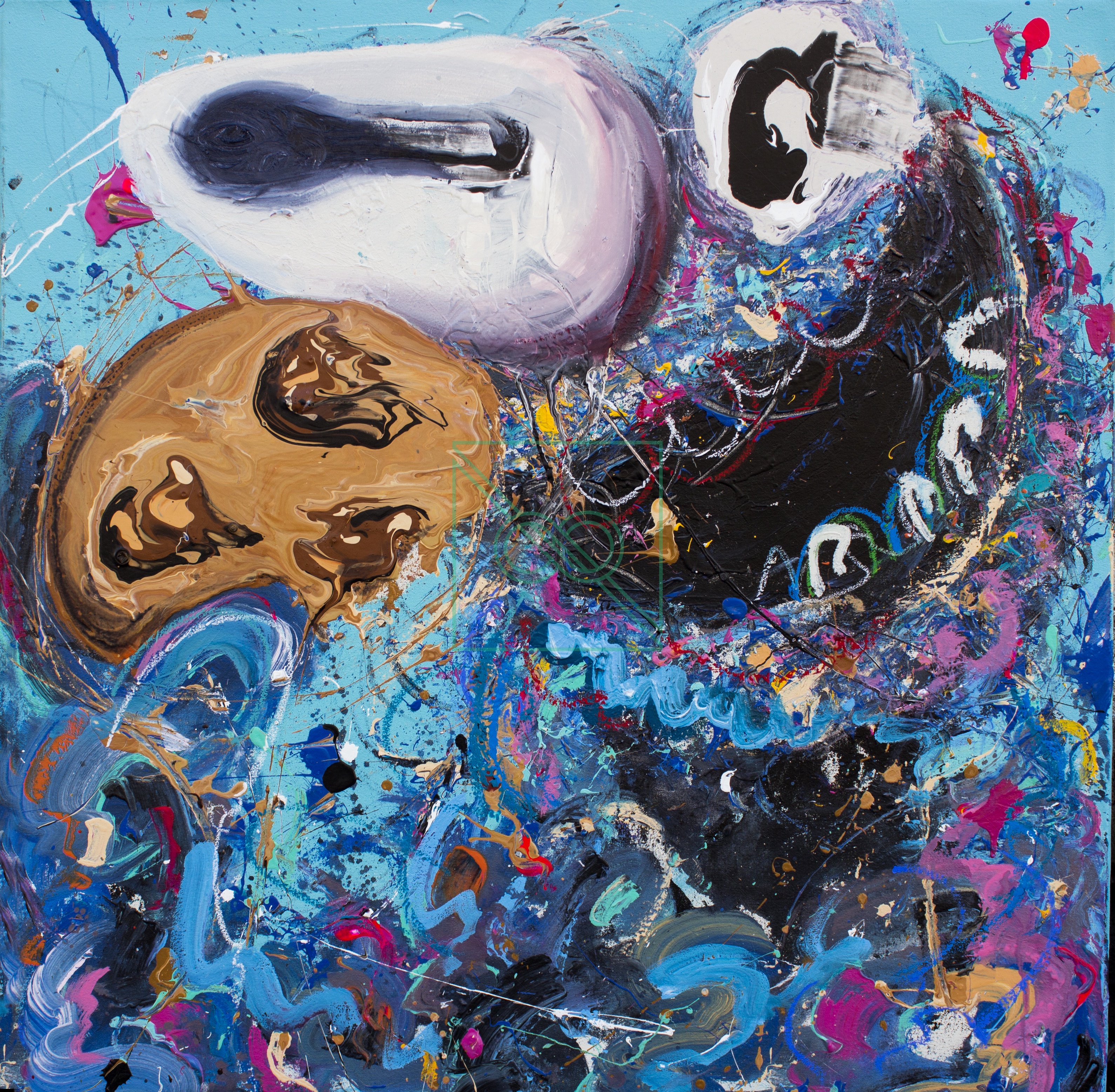 One More Is All I Need (stay with me) by Anthony Rondinone — acrylic on canvas and mixed medium