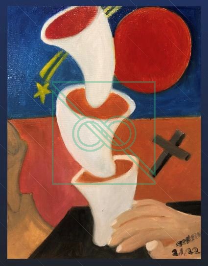 Cruz Care #2/Rhino Horns #3 by Chris Scheuer — Oil