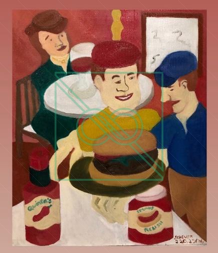 Spunky Big Burger Redux by Chris Scheuer — Oil