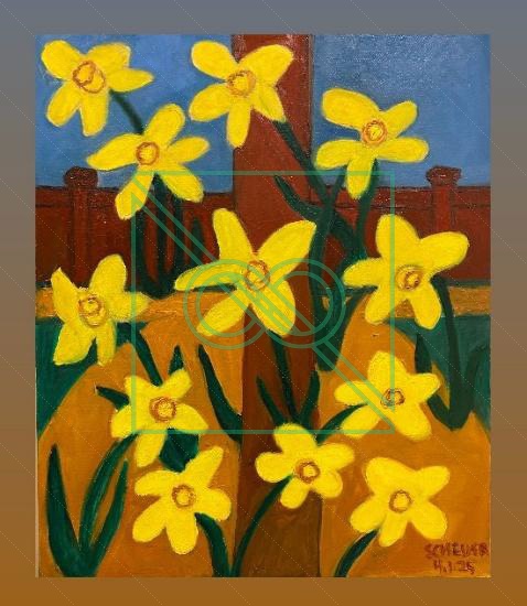 Spring Daffodyls by Chris Scheuer — Oil